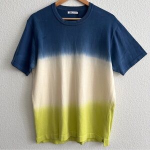Zara Men's Blue and Green Gradient Shirt